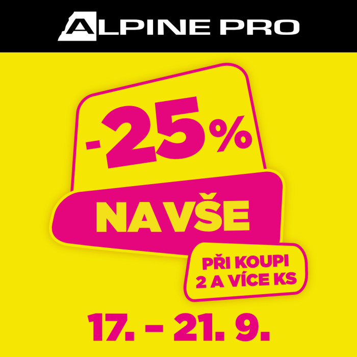 Sleva 25 % v ALPINE PRO při koupi 2 a více kusů